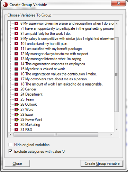 Create Multiple response Group
